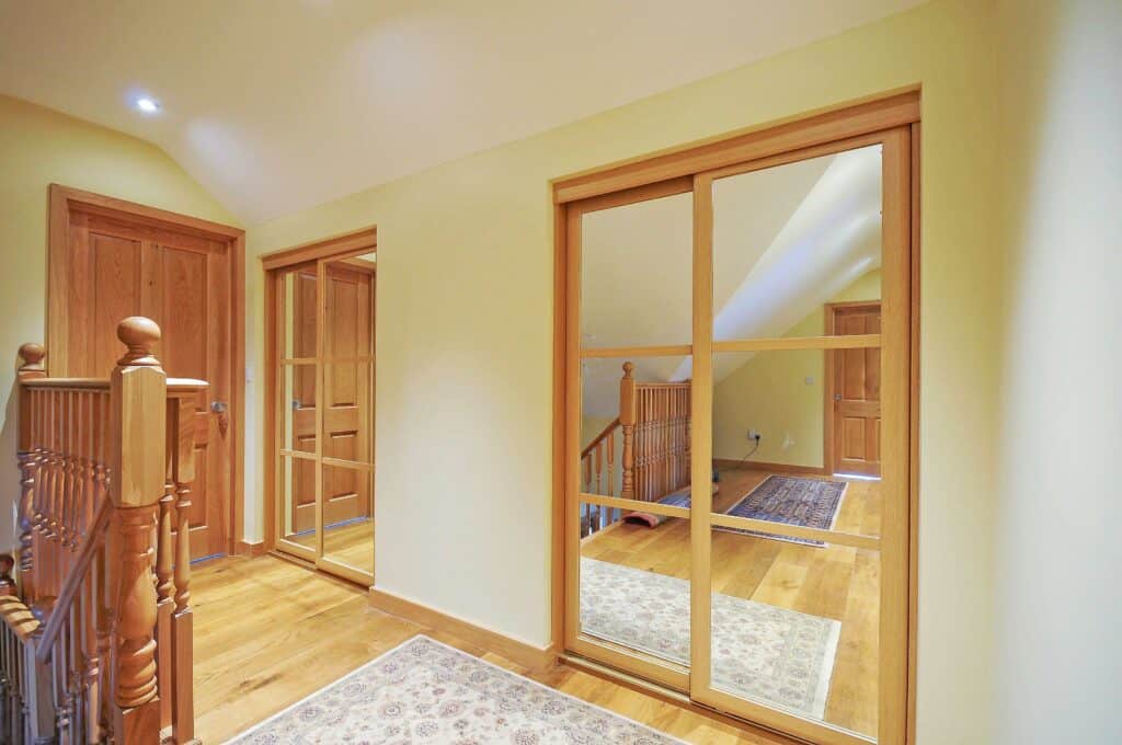 Sliding wardrobe doors used for hallway wardrobe